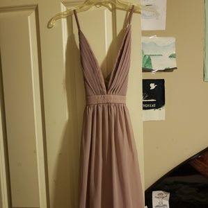 Mauve Maxi Prom Dress